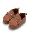 First walker Pu leather dress baby boy Soft sole infant Moccasins baby loafers shoes Brown